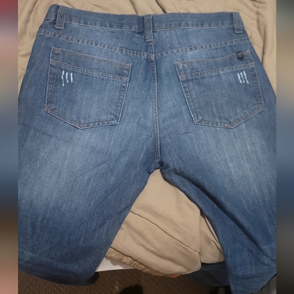 PD&C Men's Straight Blue Jeans - Picture 3 of 4